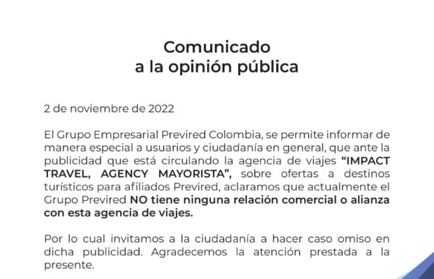 COMUNICADO A LA OPINIÓN PÚBLICA